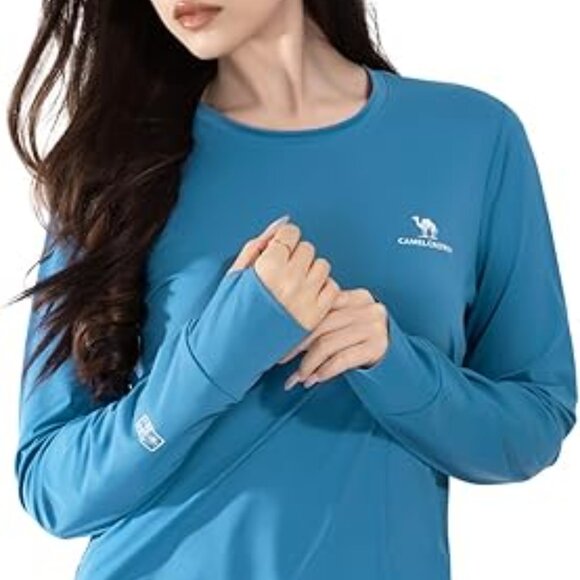 CAMEL CROWN Rash Guard for Women UPF 50+ UV Sun Protection Swim Tops Size XL - Picture 2 of 16